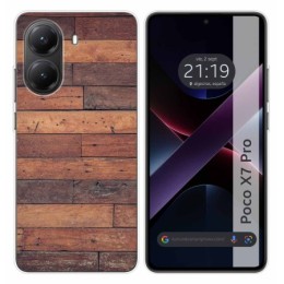 Funda Silicona para Xiaomi Poco X7 Pro 5G diseño Madera 03 Dibujos
