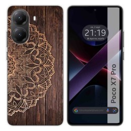 Funda Silicona para Xiaomi Poco X7 Pro 5G diseño Madera 06 Dibujos
