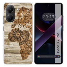 Funda Silicona para Xiaomi Poco X7 Pro 5G diseño Madera 07 Dibujos