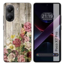 Funda Silicona para Xiaomi Poco X7 Pro 5G diseño Madera 08 Dibujos