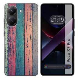 Funda Silicona para Xiaomi Poco X7 Pro 5G diseño Madera 10 Dibujos