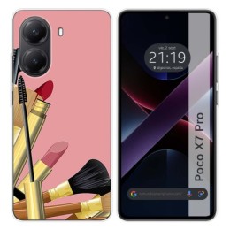 Funda Silicona para Xiaomi Poco X7 Pro 5G diseño Brochas Dibujos