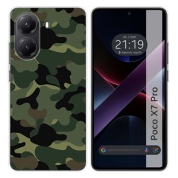 Funda Silicona para Xiaomi Poco X7 Pro 5G diseño Camuflaje Dibujos
