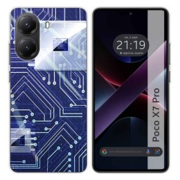 Funda Silicona para Xiaomi Poco X7 Pro 5G diseño Circuito Dibujos