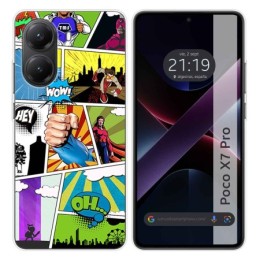 Funda Silicona para Xiaomi Poco X7 Pro 5G diseño Comic Dibujos