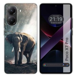 Funda Silicona para Xiaomi Poco X7 Pro 5G diseño Elefante Dibujos