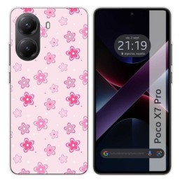 Funda Silicona para Xiaomi Poco X7 Pro 5G diseño Flores Dibujos