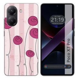 Funda Silicona para Xiaomi Poco X7 Pro 5G diseño Flores Vintage Dibujos