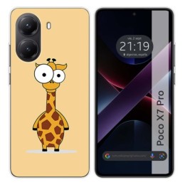 Funda Silicona para Xiaomi Poco X7 Pro 5G diseño Jirafa Dibujos