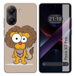 Funda Silicona para Xiaomi Poco X7 Pro 5G diseño Leon Dibujos