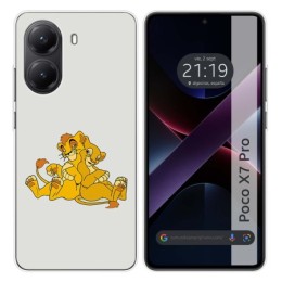 Funda Silicona para Xiaomi Poco X7 Pro 5G diseño Leones Dibujos