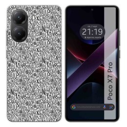 Funda Silicona para Xiaomi Poco X7 Pro 5G diseño Letras Dibujos