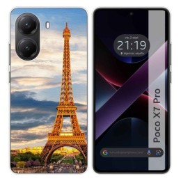 Funda Silicona para Xiaomi Poco X7 Pro 5G diseño Paris Dibujos