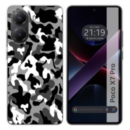 Funda Silicona para Xiaomi Poco X7 Pro 5G diseño Snow Camuflaje Dibujos