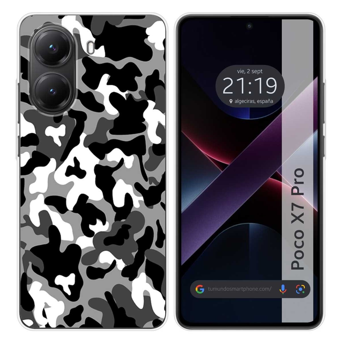 Funda Silicona para Xiaomi Poco X7 Pro 5G diseño Snow Camuflaje Dibujos