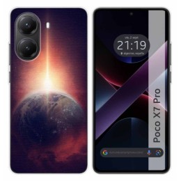 Funda Silicona para Xiaomi Poco X7 Pro 5G diseño Tierra Dibujos