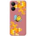 Funda Silicona Líquida Rosa para Xiaomi Poco X7 Pro 5G diseño Abeja Dibujos