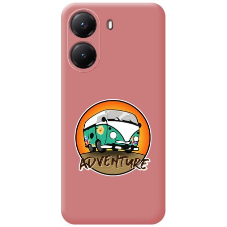Funda Silicona Líquida Rosa para Xiaomi Poco X7 Pro 5G diseño Adventure Dibujos