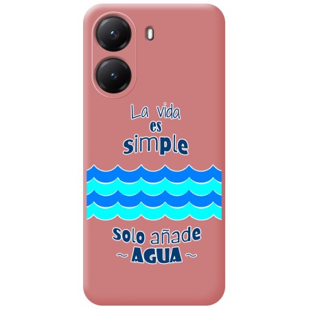 Funda Silicona Líquida Rosa para Xiaomi Poco X7 Pro 5G diseño Agua Dibujos