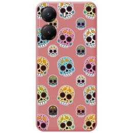 Funda Silicona Líquida Rosa para Xiaomi Poco X7 Pro 5G diseño Catrina Dibujos