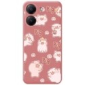Funda Silicona Líquida Rosa para Xiaomi Poco X7 Pro 5G diseño Cerdos Dibujos