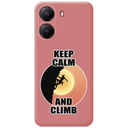 Funda Silicona Líquida Rosa para Xiaomi Poco X7 Pro 5G diseño Mujer Escalada Dibujos