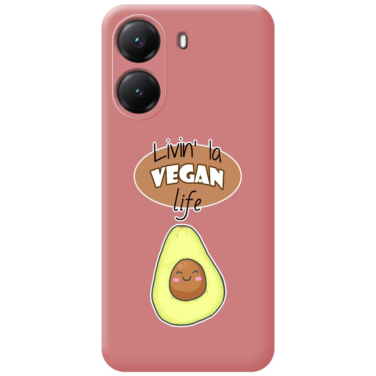 Funda Silicona Líquida Rosa para Xiaomi Poco X7 Pro 5G diseño Vegan Life Dibujos