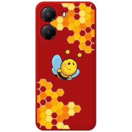 Funda Silicona Líquida Roja para Xiaomi Poco X7 Pro 5G diseño Abeja Dibujos