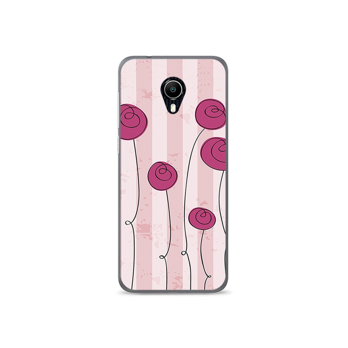Funda Gel Tpu para Vodafone Smart N9 Lite Diseño Flores Vintage Dibujos