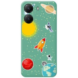 Funda Silicona Líquida Verde para Xiaomi Poco X7 Pro 5G diseño Espacio Dibujos