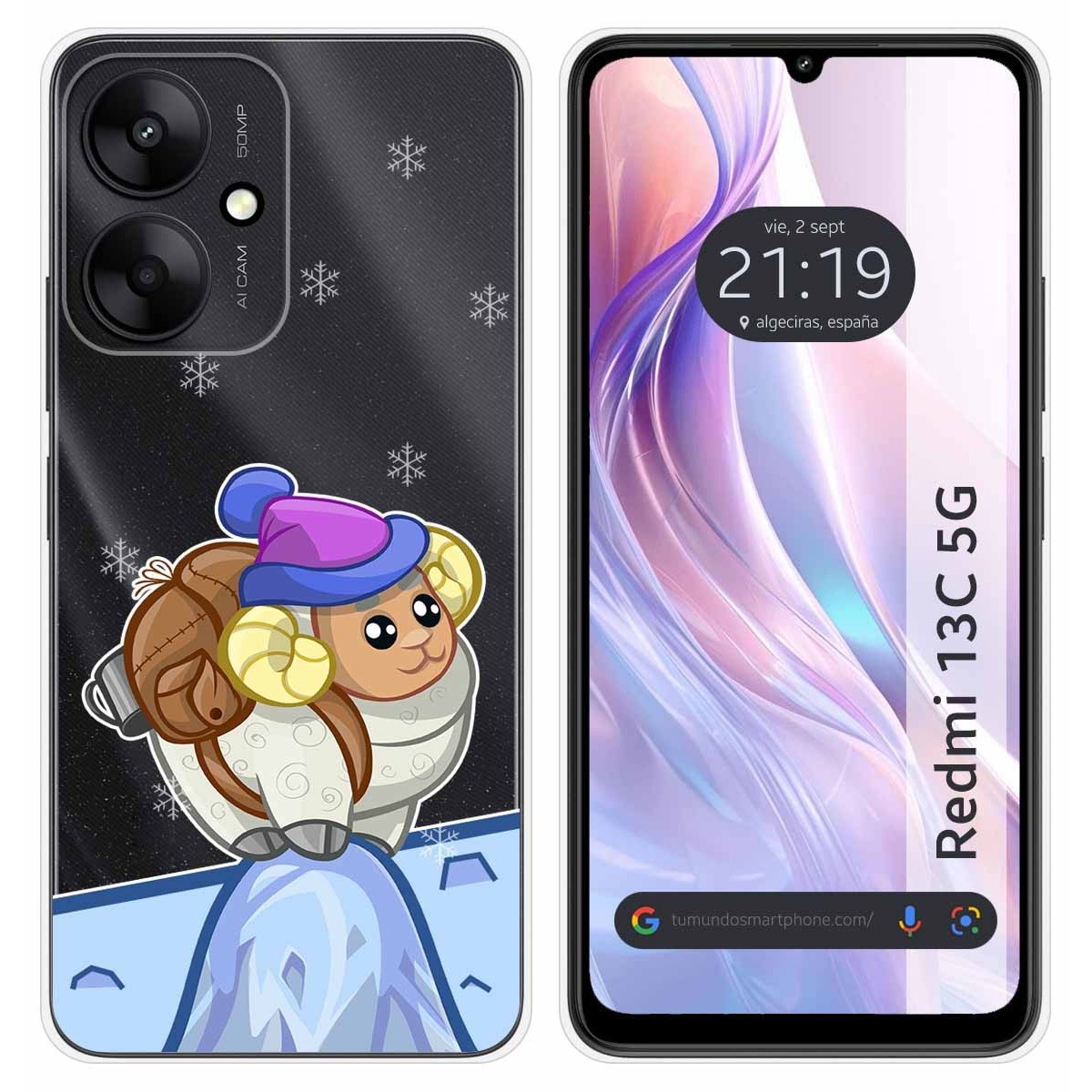 Funda Silicona Transparente para Xiaomi Redmi 13C 5G diseño Cabra Dibujos