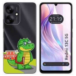 Funda Silicona Transparente para Xiaomi Redmi 13C 5G diseño Coco Dibujos