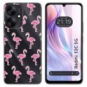 Funda Silicona Transparente para Xiaomi Redmi 13C 5G diseño Flamenco Dibujos