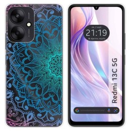 Funda Silicona Transparente para Xiaomi Redmi 13C 5G diseño Mandala Dibujos