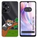 Funda Silicona Transparente para Xiaomi Redmi 13C 5G diseño Panda Dibujos