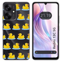 Funda Silicona Transparente para Xiaomi Redmi 13C 5G diseño Pato Dibujos