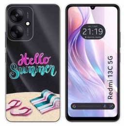 Funda Silicona Transparente para Xiaomi Redmi 13C 5G diseño Summer Dibujos