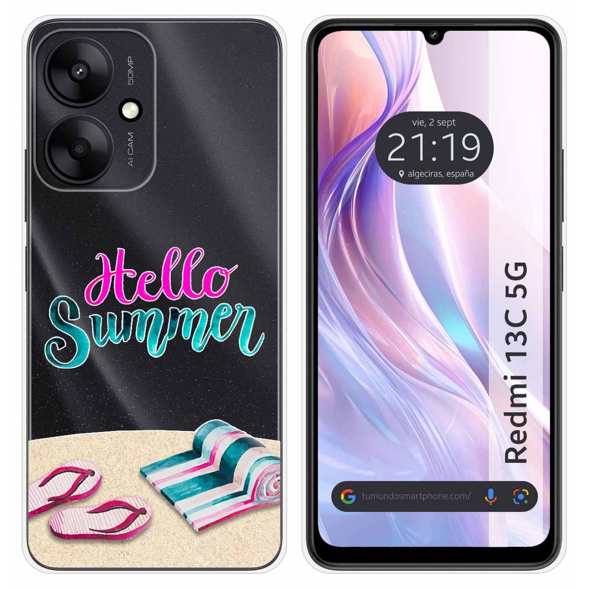 Funda Silicona Transparente para Xiaomi Redmi 13C 5G diseño Summer Dibujos