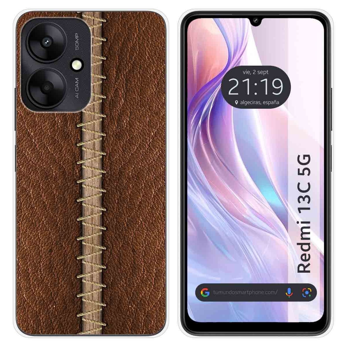 Funda Silicona para Xiaomi Redmi 13C 5G diseño Cuero 01 Dibujos