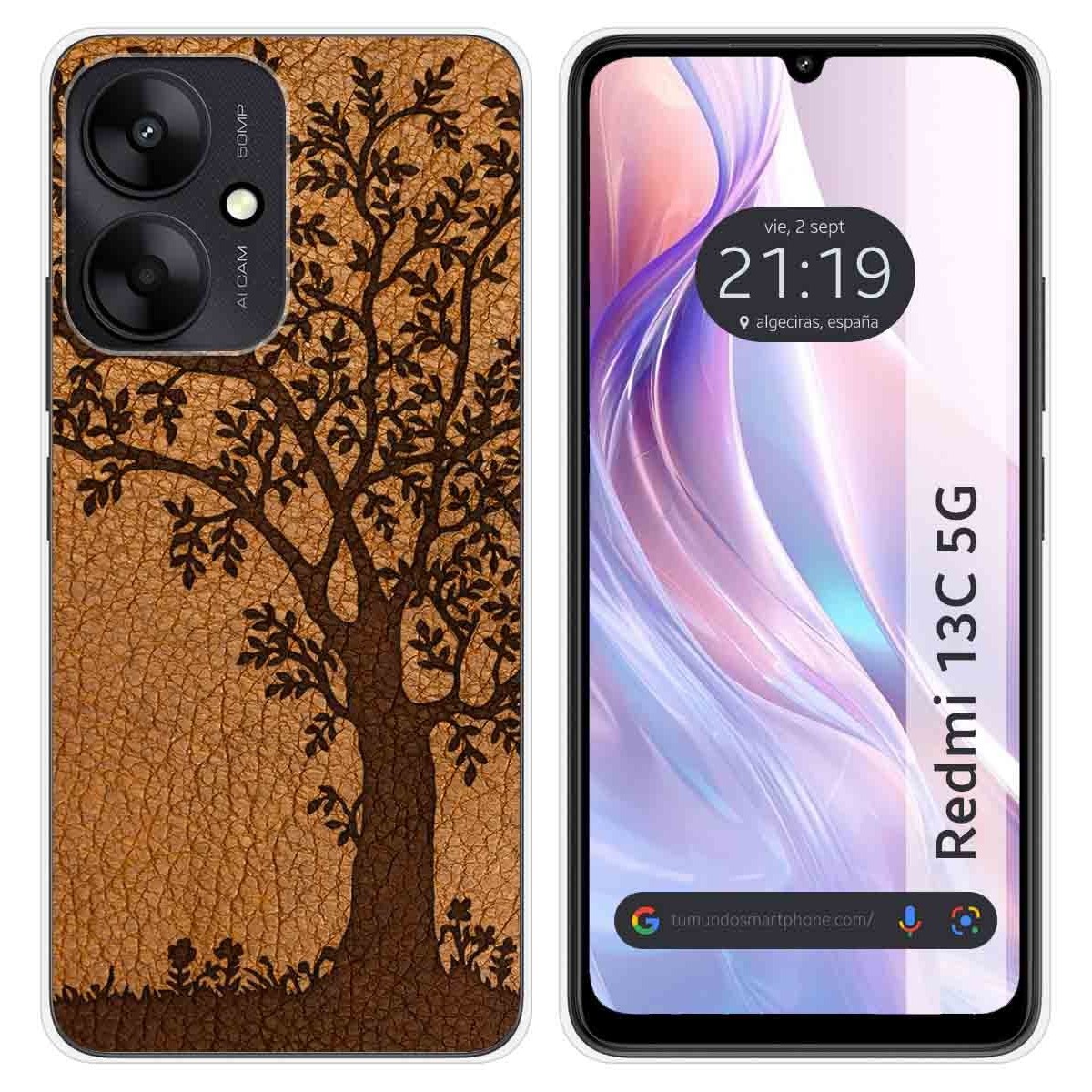 Funda Silicona para Xiaomi Redmi 13C 5G diseño Cuero 03 Dibujos