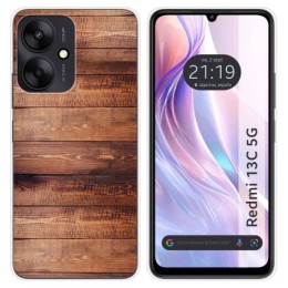 Funda Silicona para Xiaomi Redmi 13C 5G diseño Madera 02 Dibujos