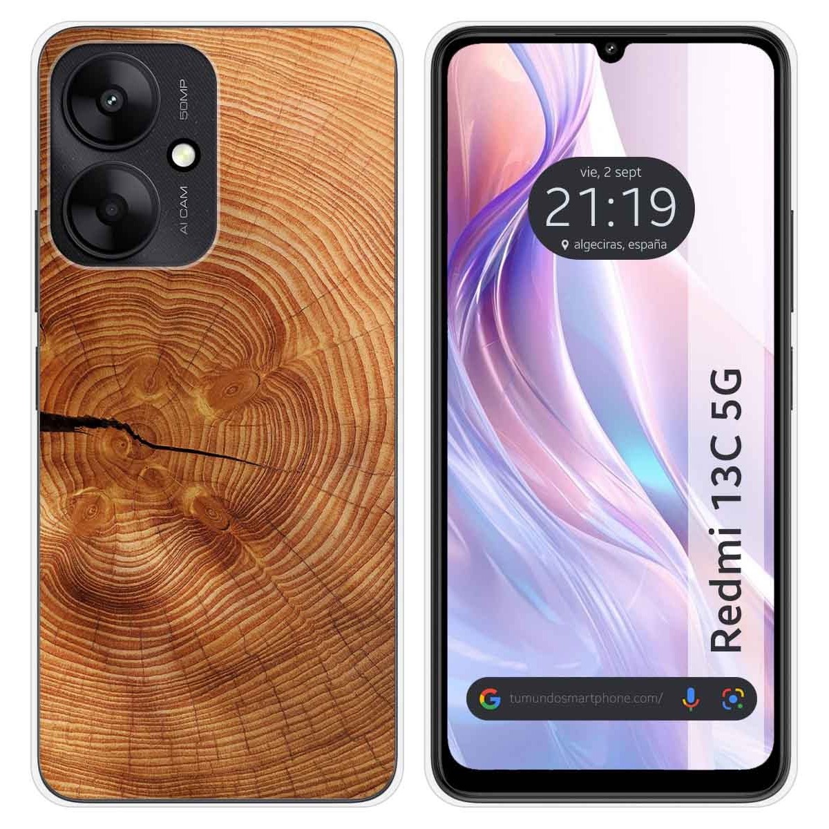 Funda Silicona para Xiaomi Redmi 13C 5G diseño Madera 04 Dibujos