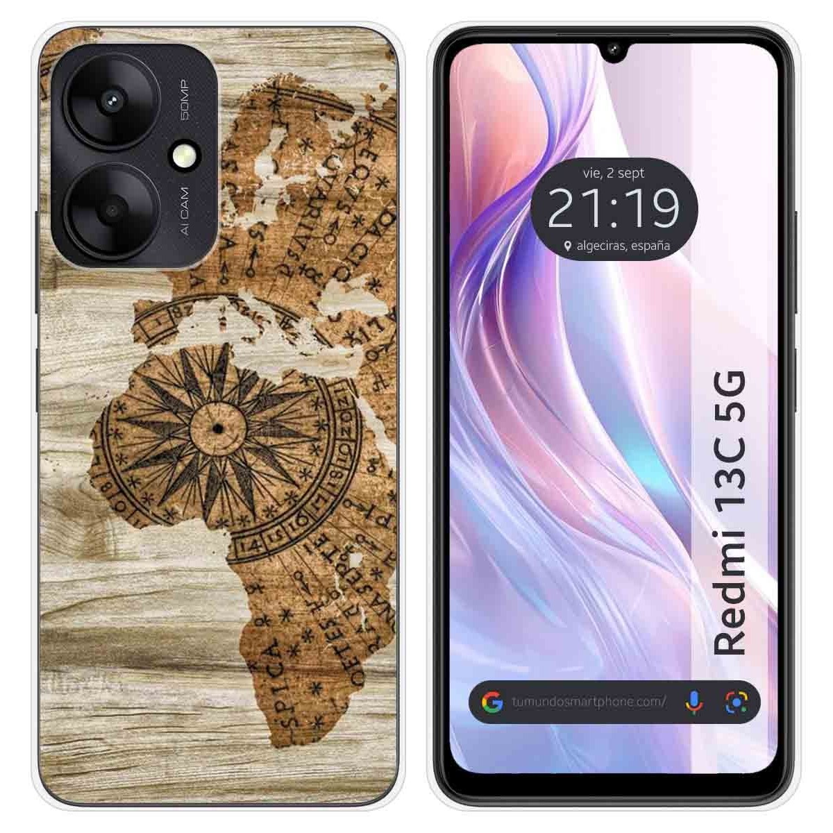 Funda Silicona para Xiaomi Redmi 13C 5G diseño Madera 07 Dibujos