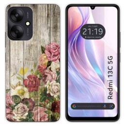 Funda Silicona para Xiaomi Redmi 13C 5G diseño Madera 08 Dibujos