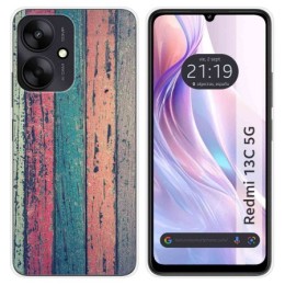 Funda Silicona para Xiaomi Redmi 13C 5G diseño Madera 10 Dibujos
