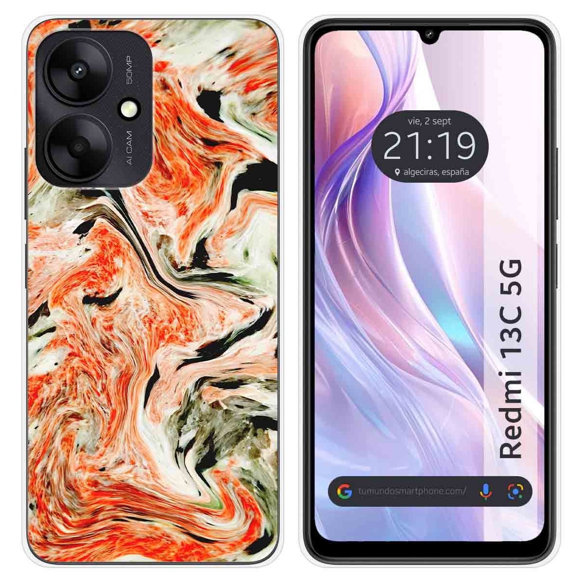 Funda Silicona para Xiaomi Redmi 13C 5G diseño Mármol 12 Dibujos