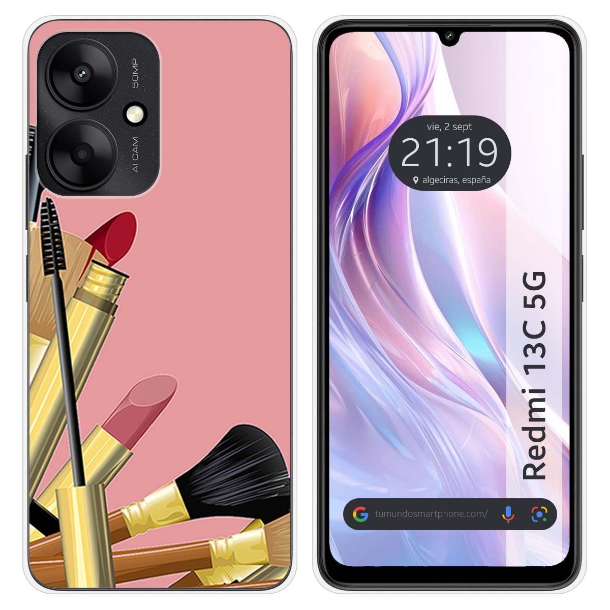 Funda Silicona para Xiaomi Redmi 13C 5G diseño Brochas Dibujos