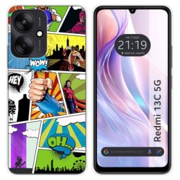Funda Silicona para Xiaomi Redmi 13C 5G diseño Comic Dibujos