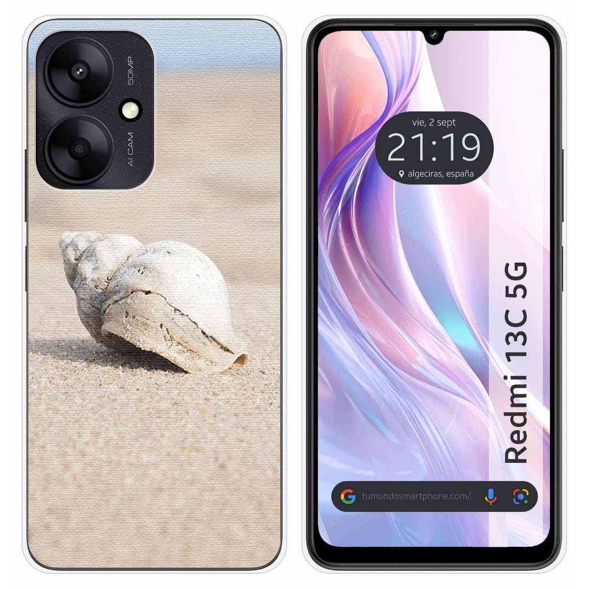 Funda Silicona para Xiaomi Redmi 13C 5G diseño Concha Dibujos