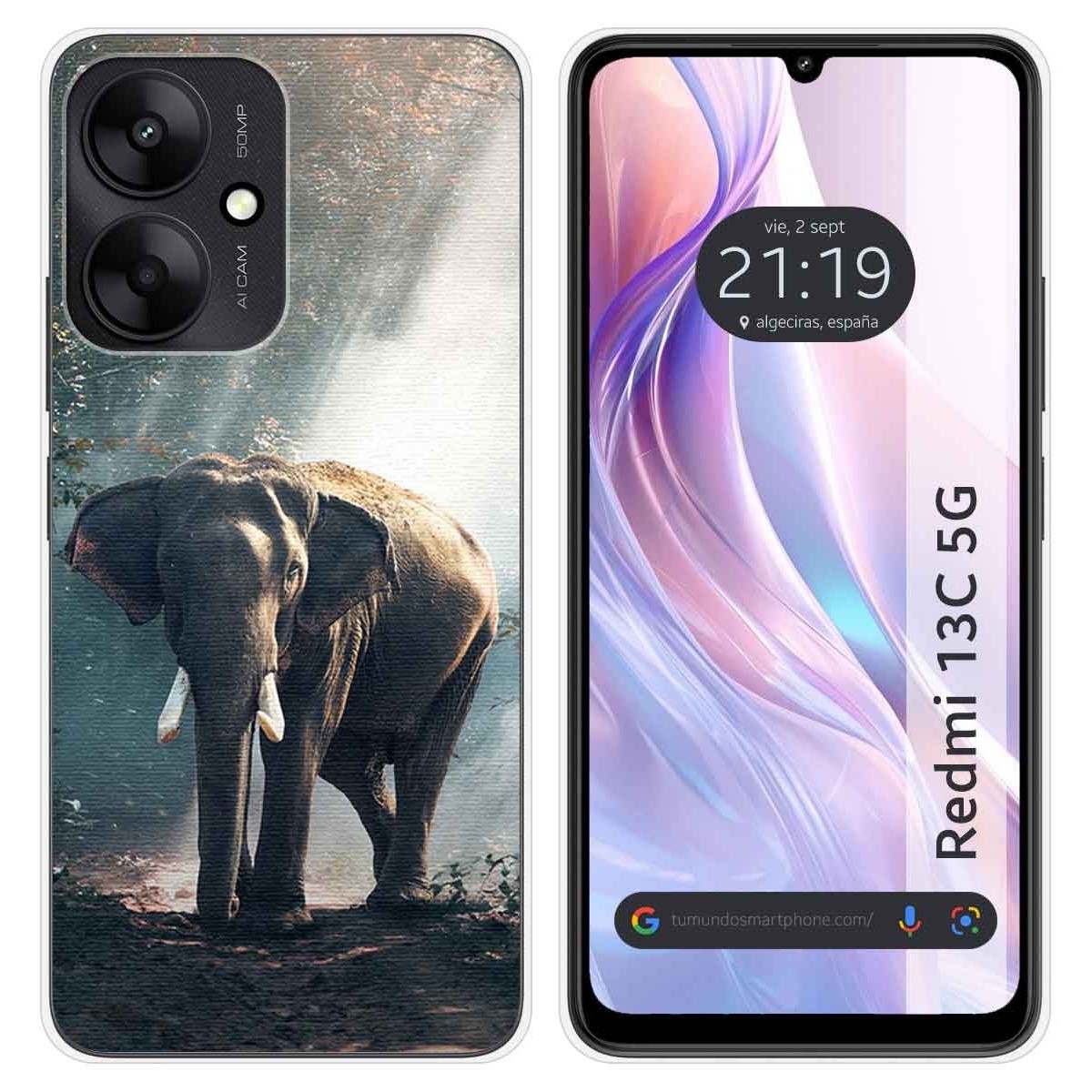 Funda Silicona para Xiaomi Redmi 13C 5G diseño Elefante Dibujos